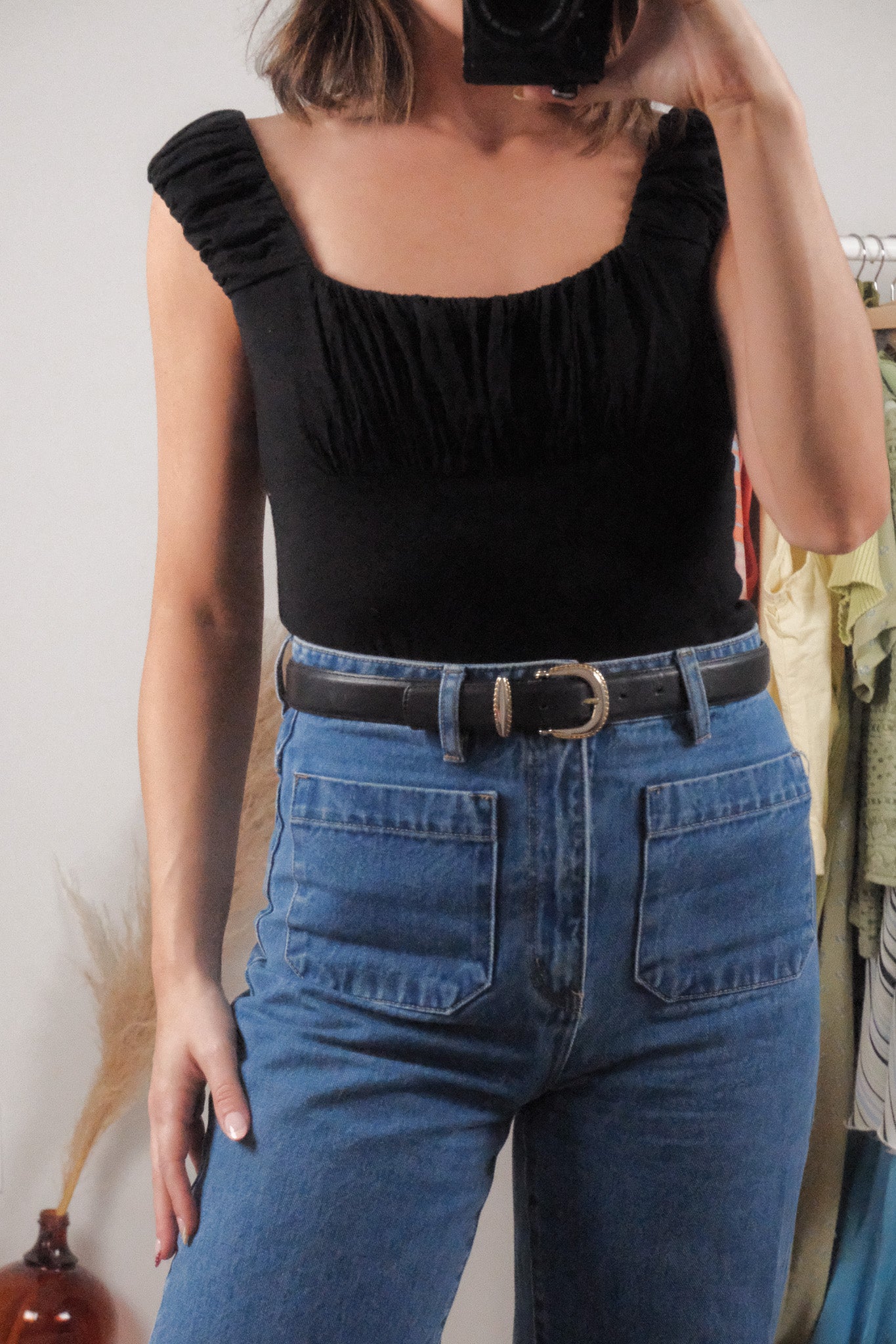 Vintage x Leather Belt (S/M)