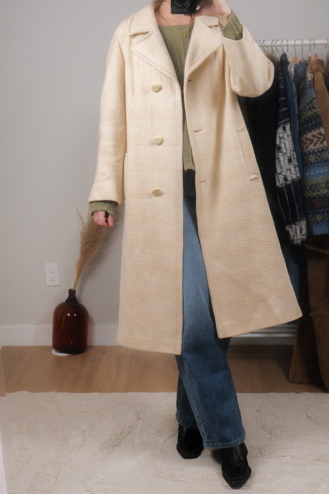 Made in Canada x Vintage x Tweed Wool Blend Coat (M/L)