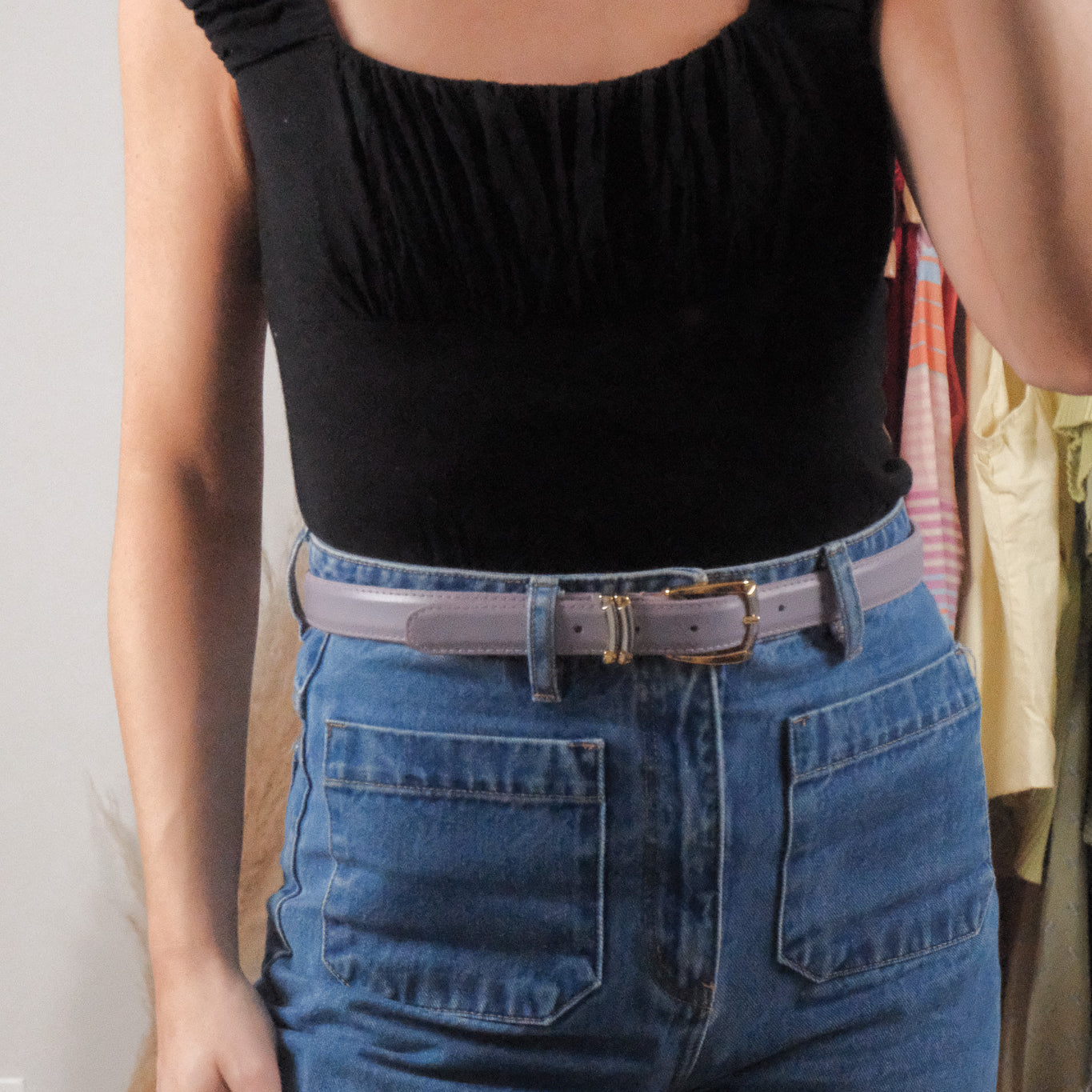 Vintage x Leather Belt (S/M)