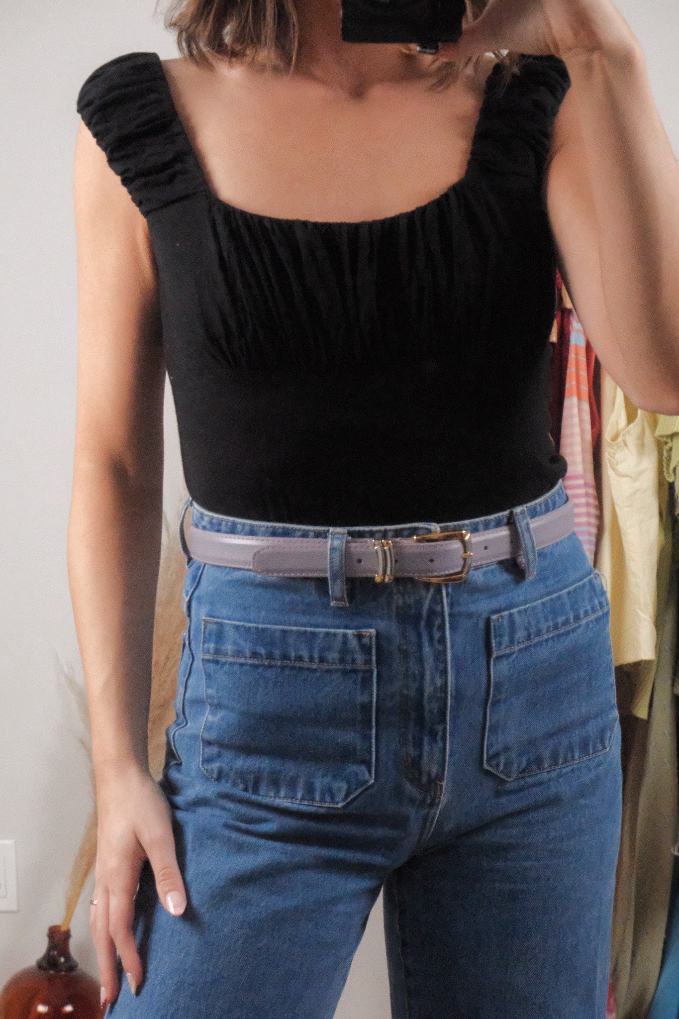 Vintage x Leather Belt (S/M)