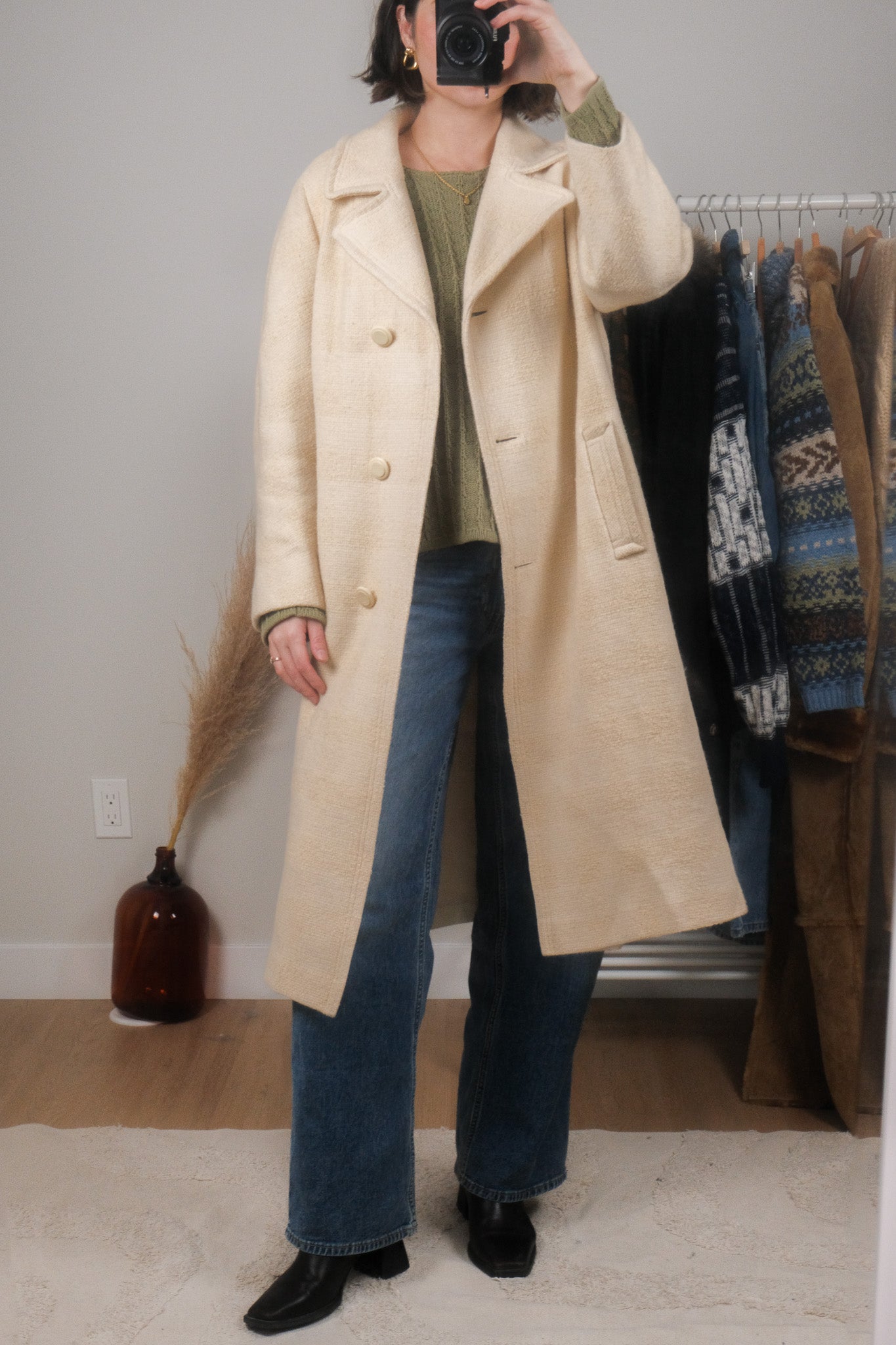 Made in Canada x Vintage x Tweed Wool Blend Coat (M/L)