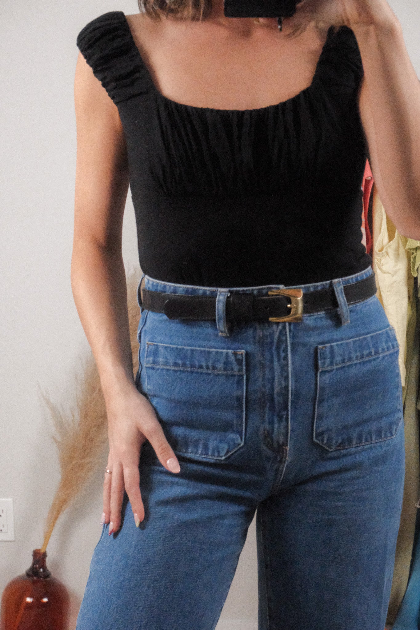 Vintage x Leather Belt (M)