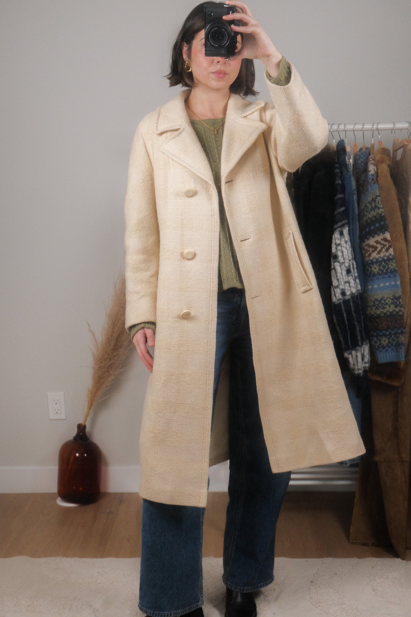 Made in Canada x Vintage x Tweed Wool Blend Coat (M/L)