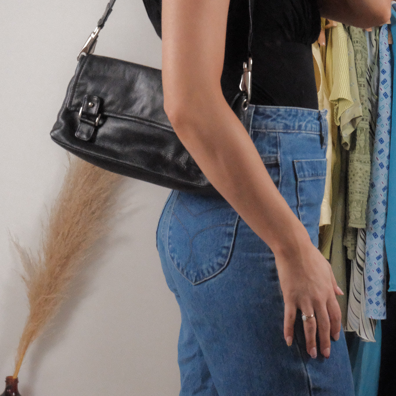 Vintage x Leather Shoulder Purse
