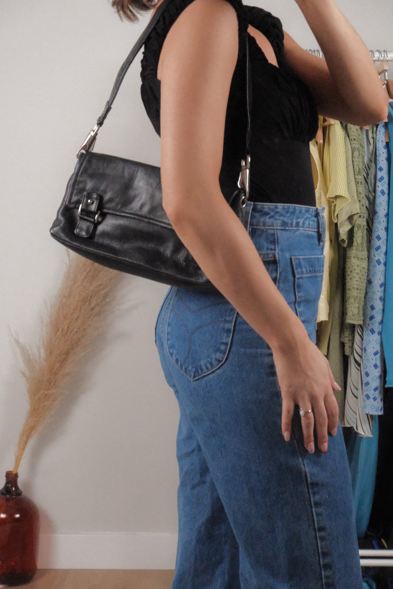 Vintage x Leather Shoulder Purse