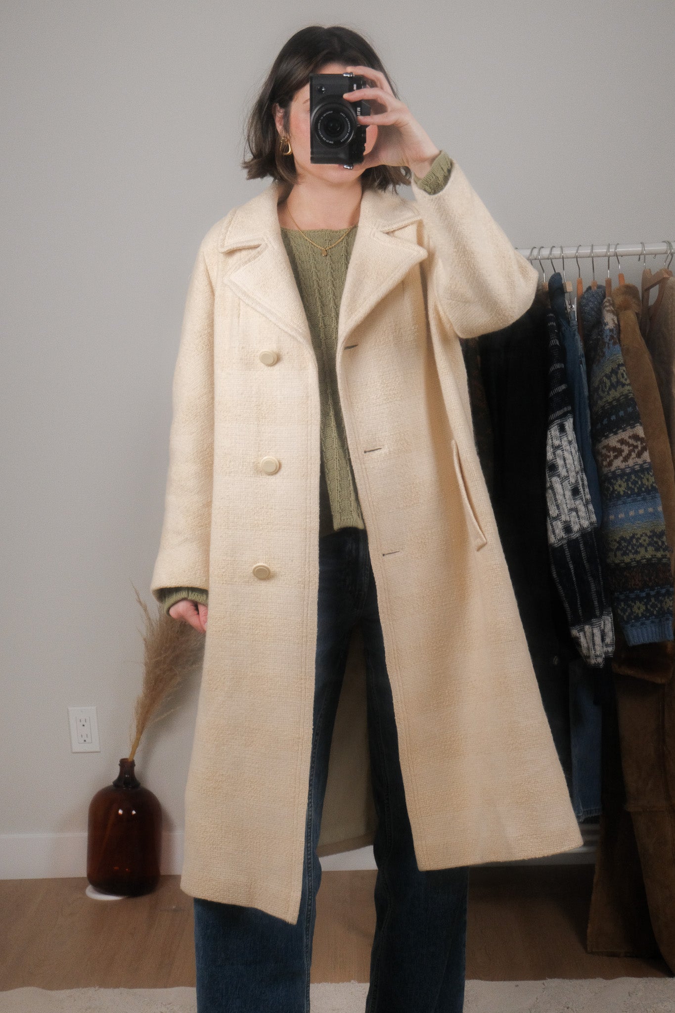 Made in Canada x Vintage x Tweed Wool Blend Coat (M/L)