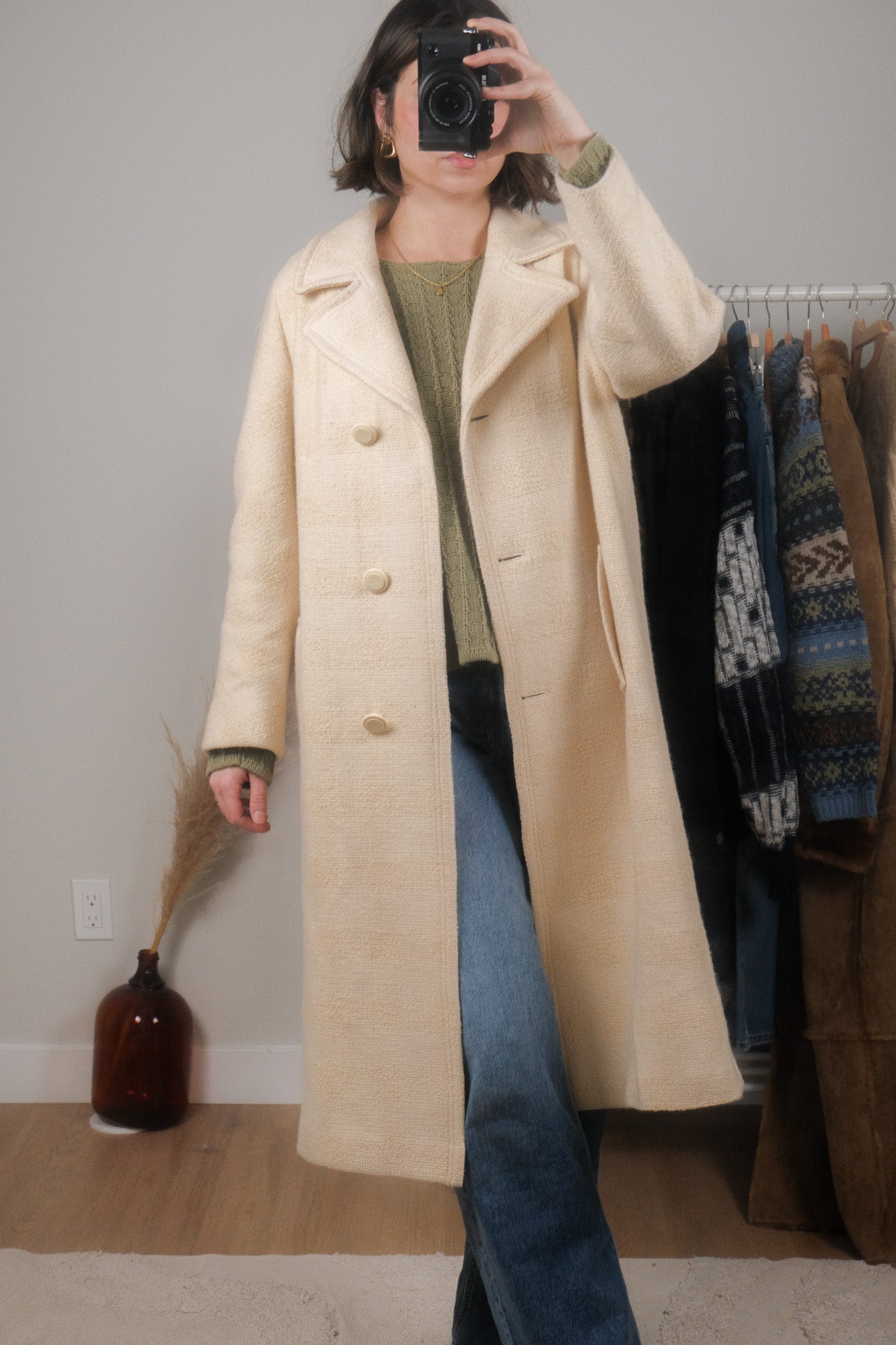 Made in Canada x Vintage x Tweed Wool Blend Coat (M/L)