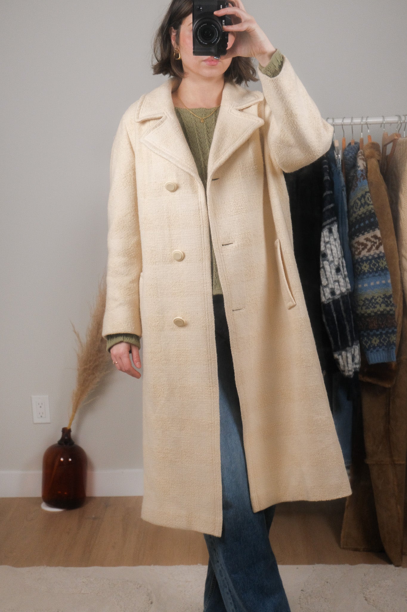 Made in Canada x Vintage x Tweed Wool Blend Coat (M/L)