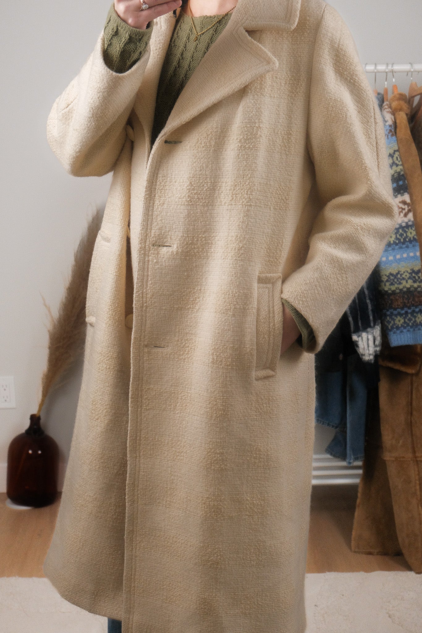 Made in Canada x Vintage x Tweed Wool Blend Coat (M/L)