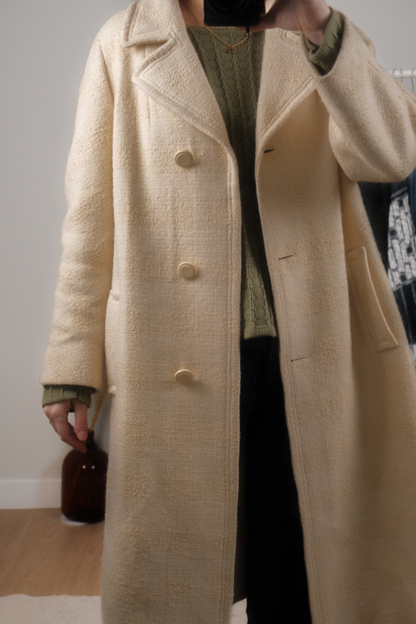 Made in Canada x Vintage x Tweed Wool Blend Coat (M/L)
