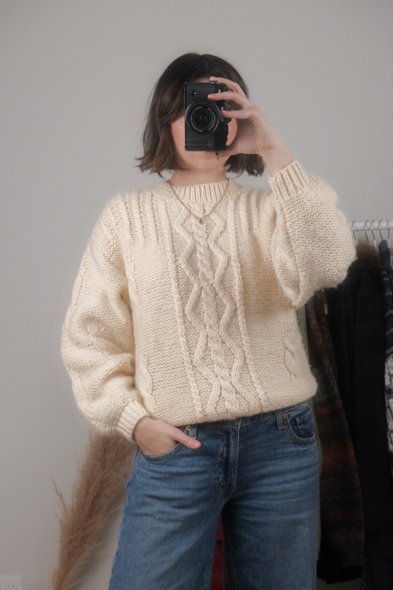 Made in Korea x Vintage x Wool Fisherman Chunky Knit (M)