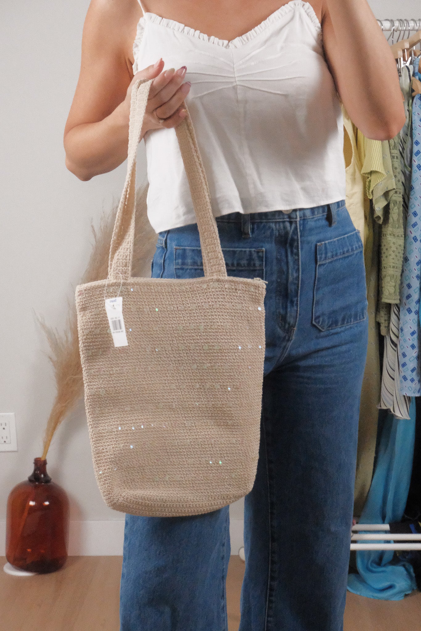 Vintage x Deadstock x Sequin Woven Purse