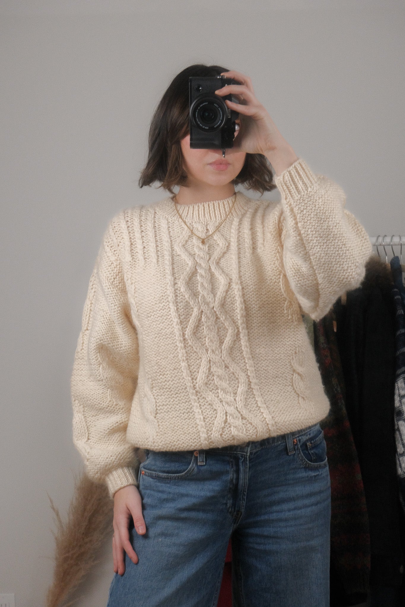 Made in Korea x Vintage x Wool Fisherman Chunky Knit (M)