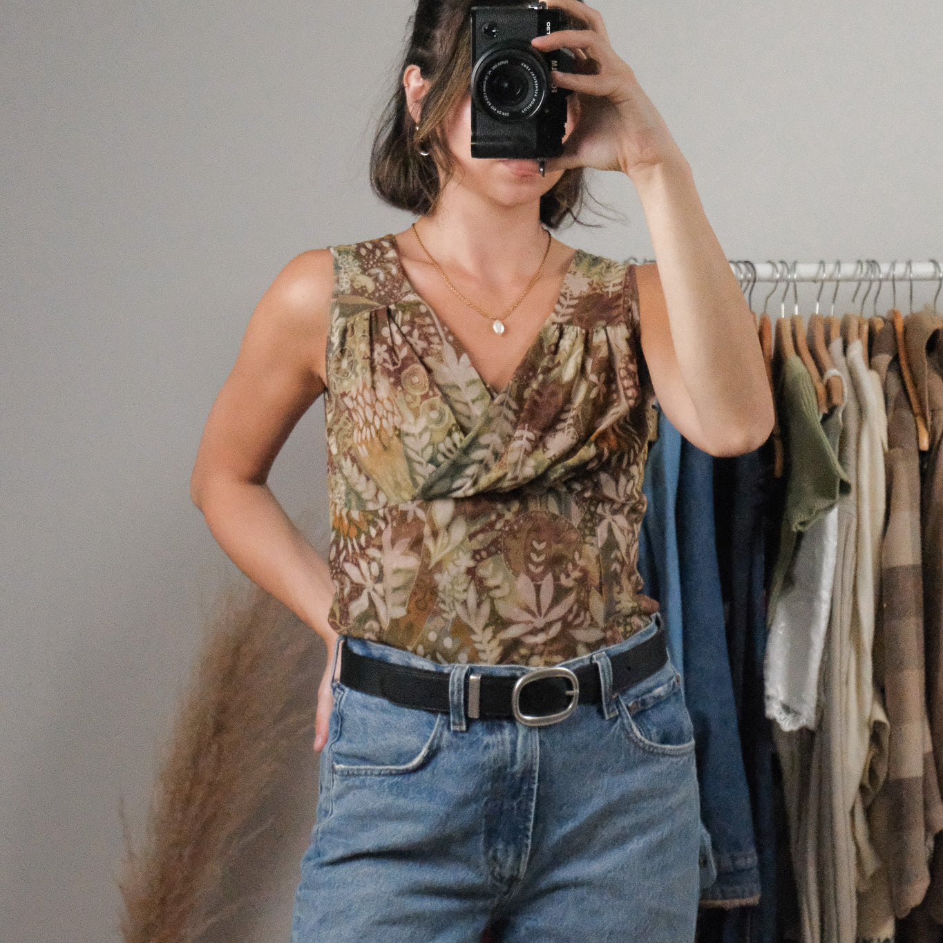 Made in Canada x Vintage x Mesh Patterned Tank (M)