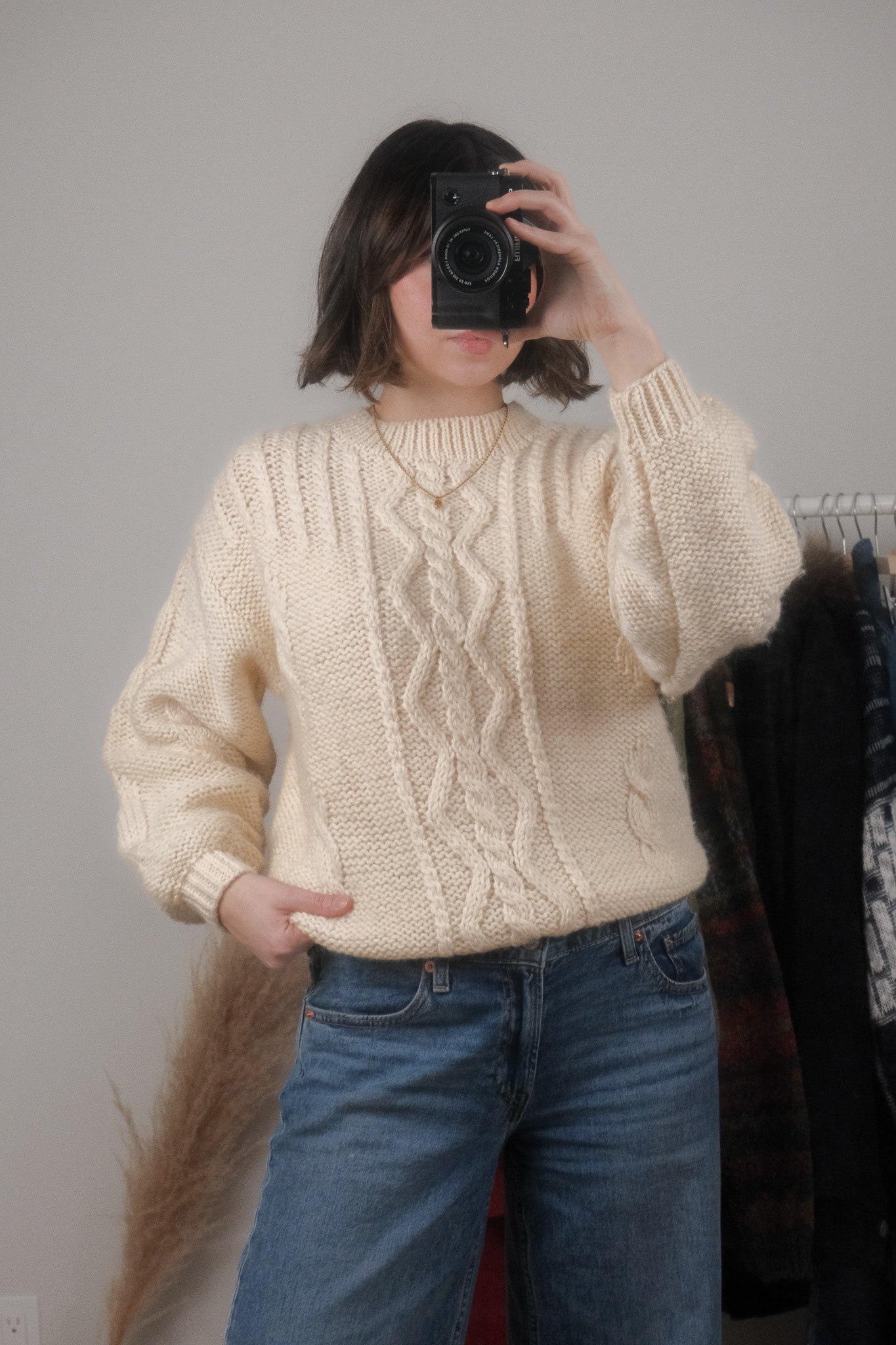 Made in Korea x Vintage x Wool Fisherman Chunky Knit (M)