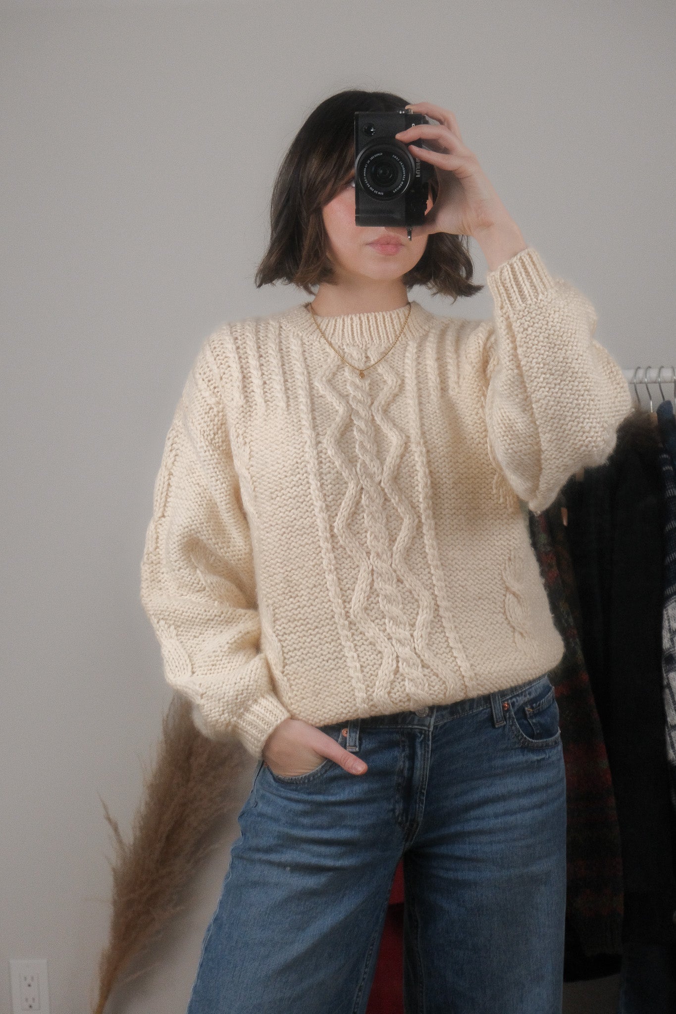 Made in Korea x Vintage x Wool Fisherman Chunky Knit (M)
