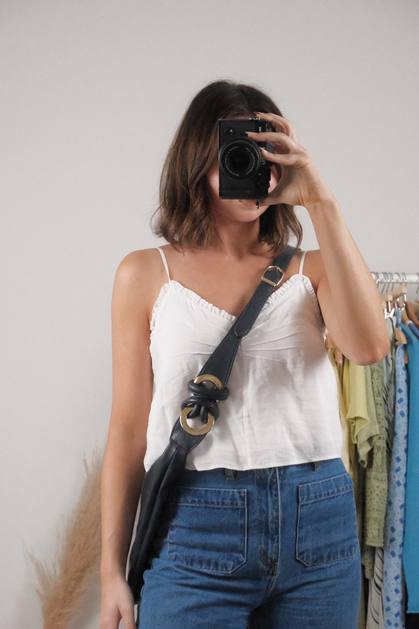 Vintage x Leather Crossbody Hobo Bag