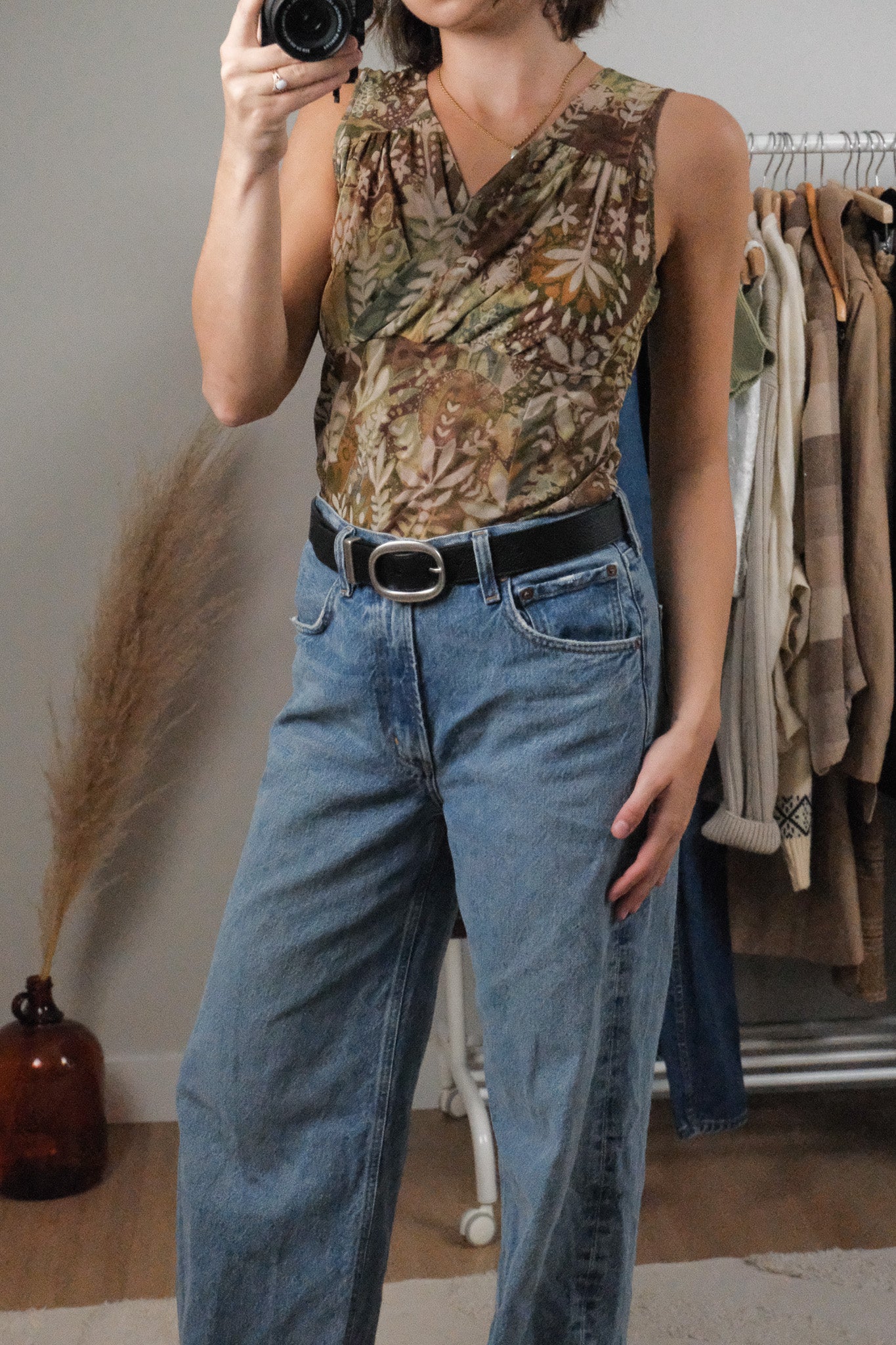 Made in Canada x Vintage x Mesh Patterned Tank (M)