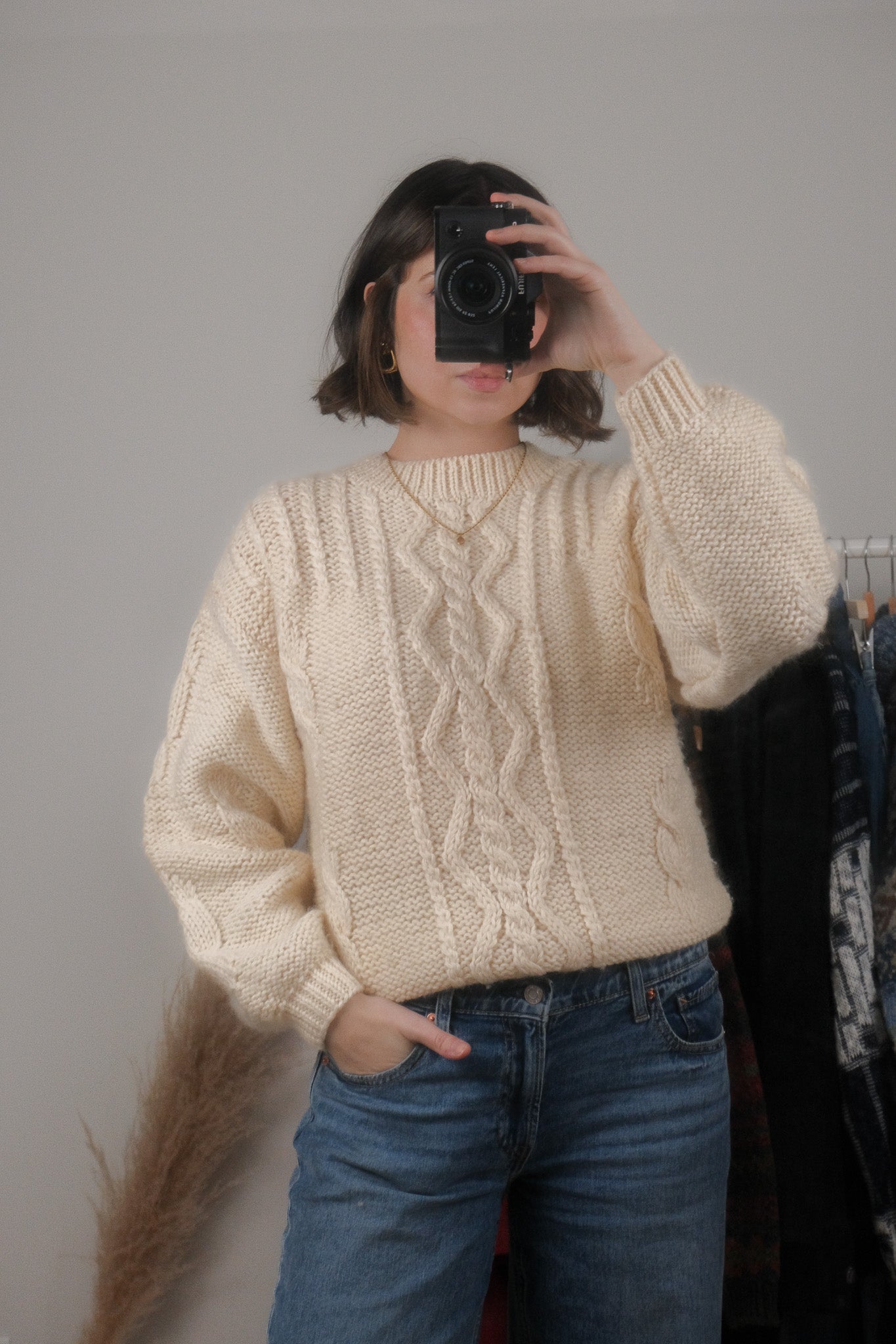 Made in Korea x Vintage x Wool Fisherman Chunky Knit (M)