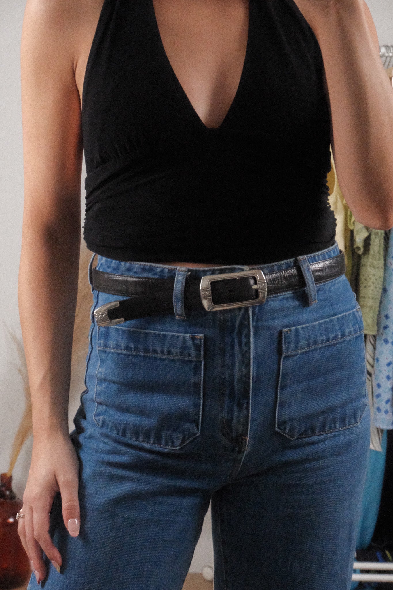 Vintage x Leather Reversible Brown/Black Belt (M)