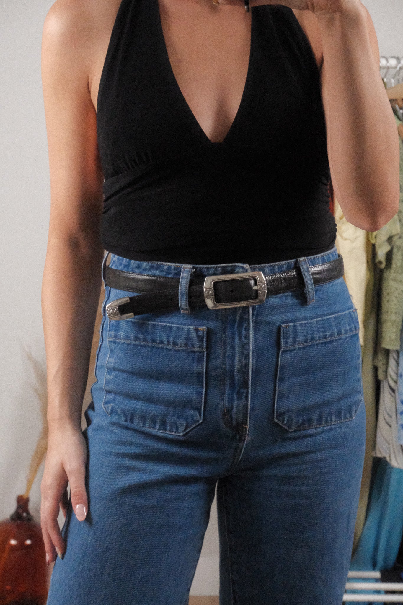 Vintage x Leather Reversible Brown/Black Belt (M)