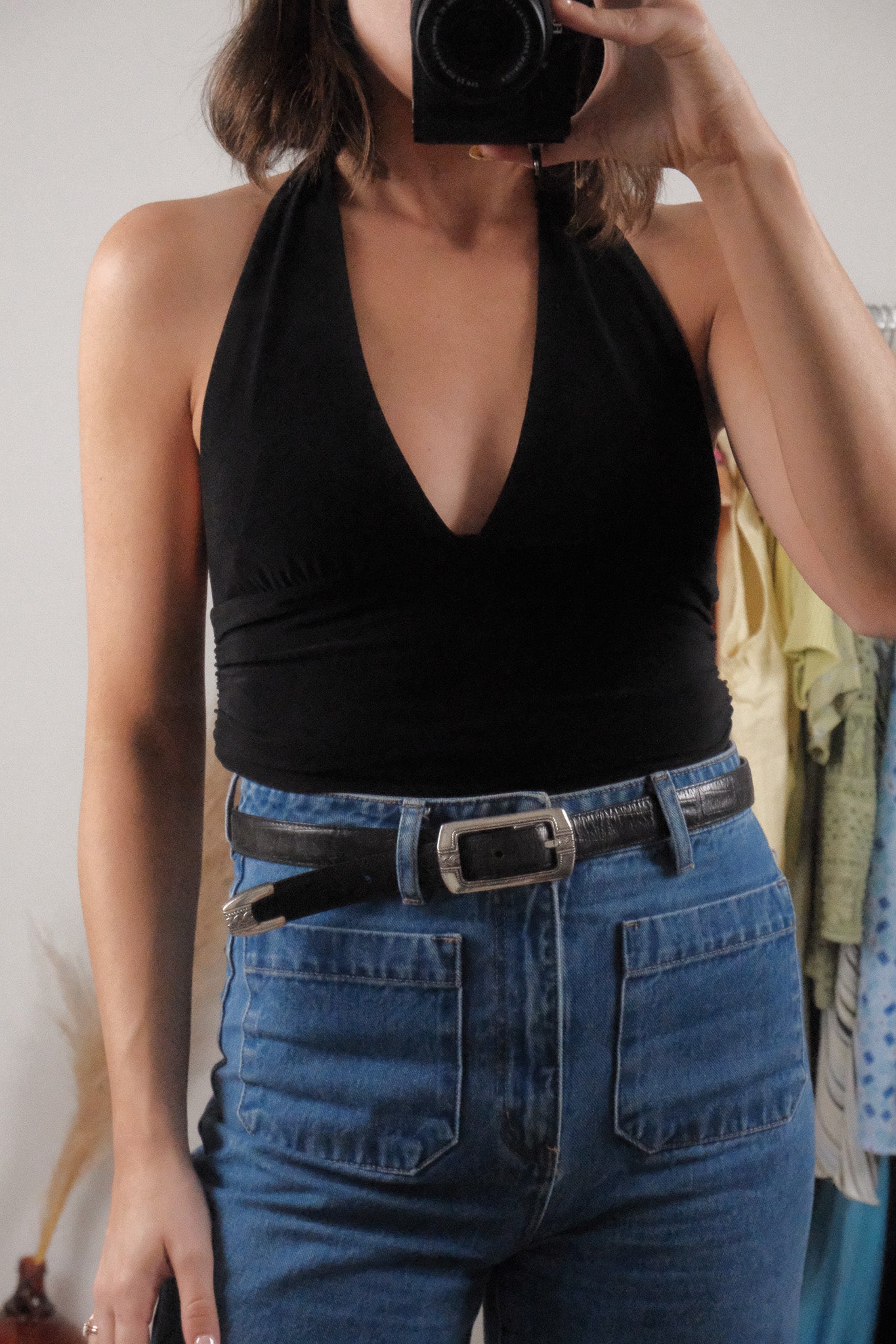 Vintage x Leather Reversible Brown/Black Belt (M)