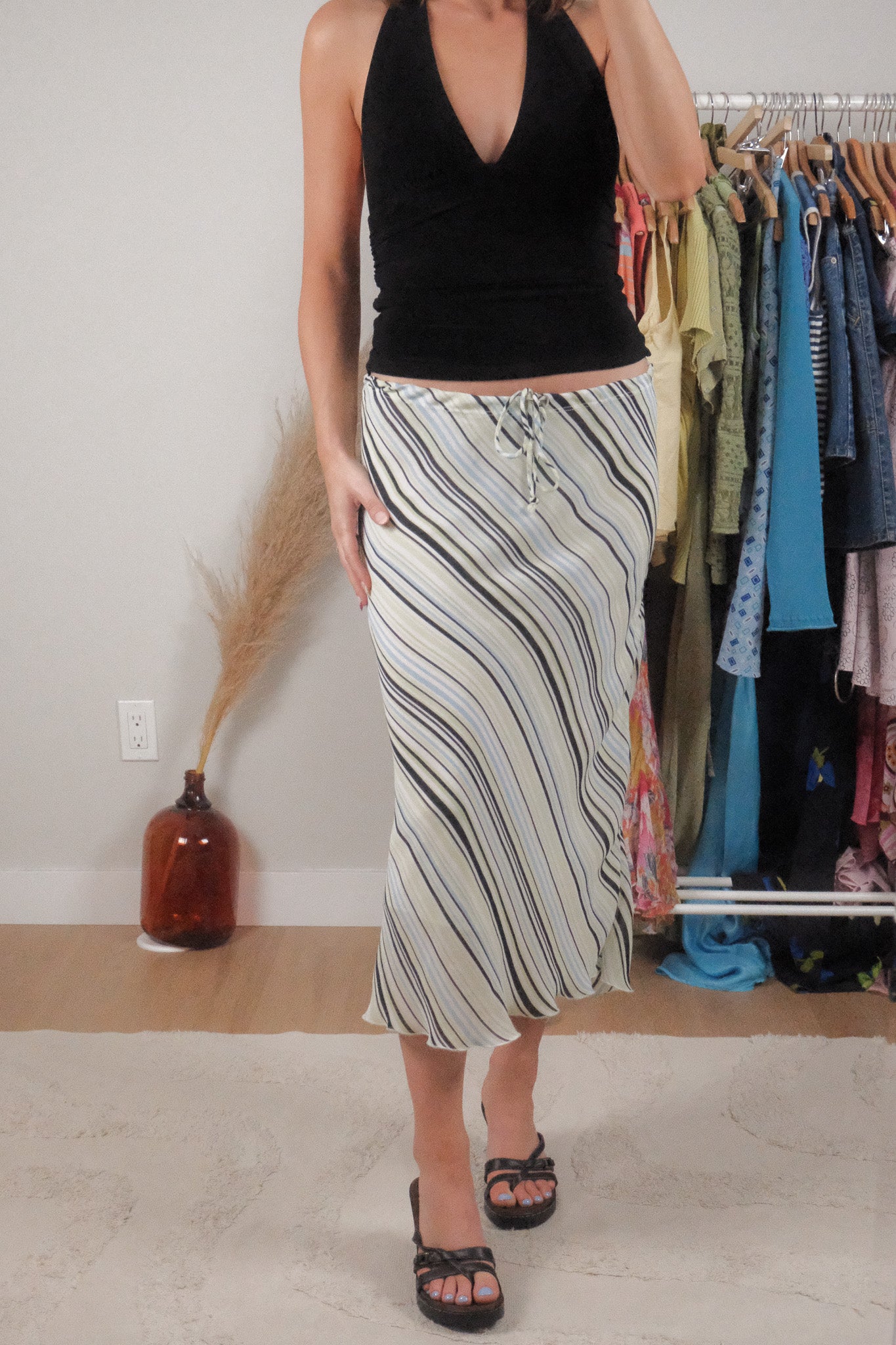 Vintage x Striped Maxi Skirt (8/10)