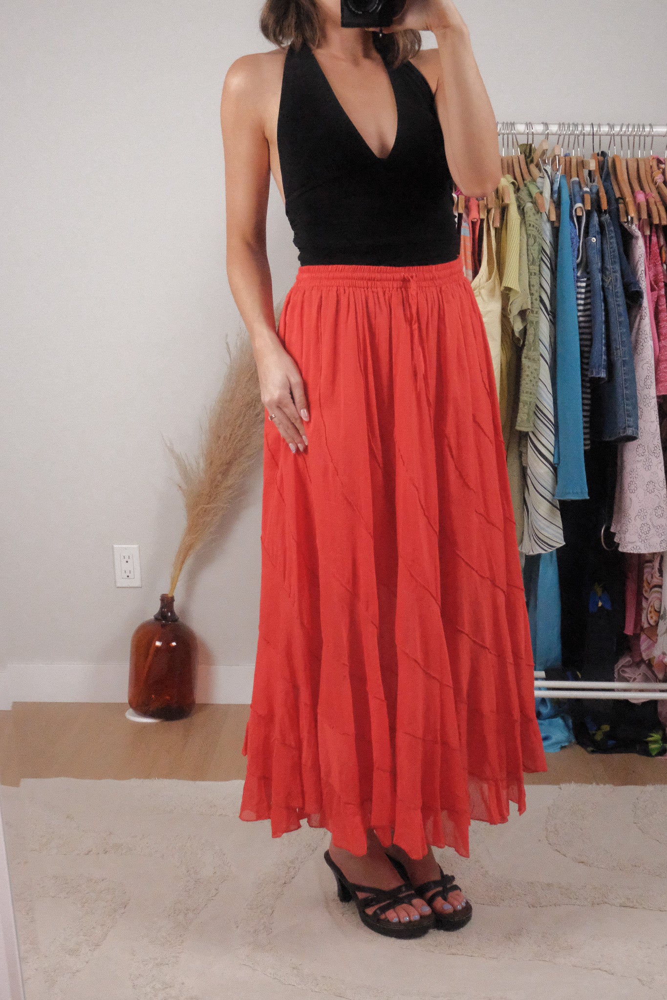 Vintage x Cotton Maxi Skirt (S/M)