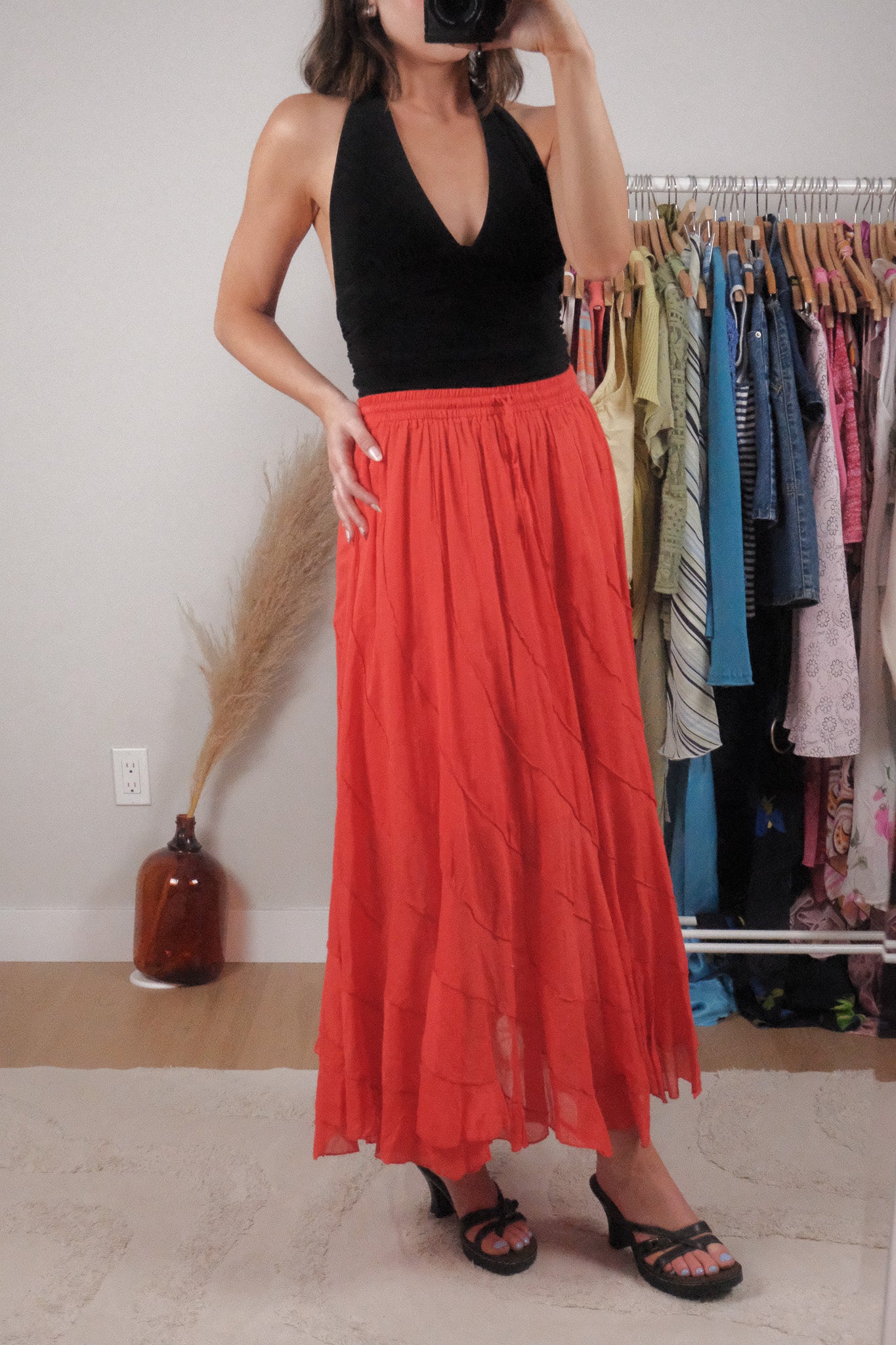 Vintage x Cotton Maxi Skirt (S/M)