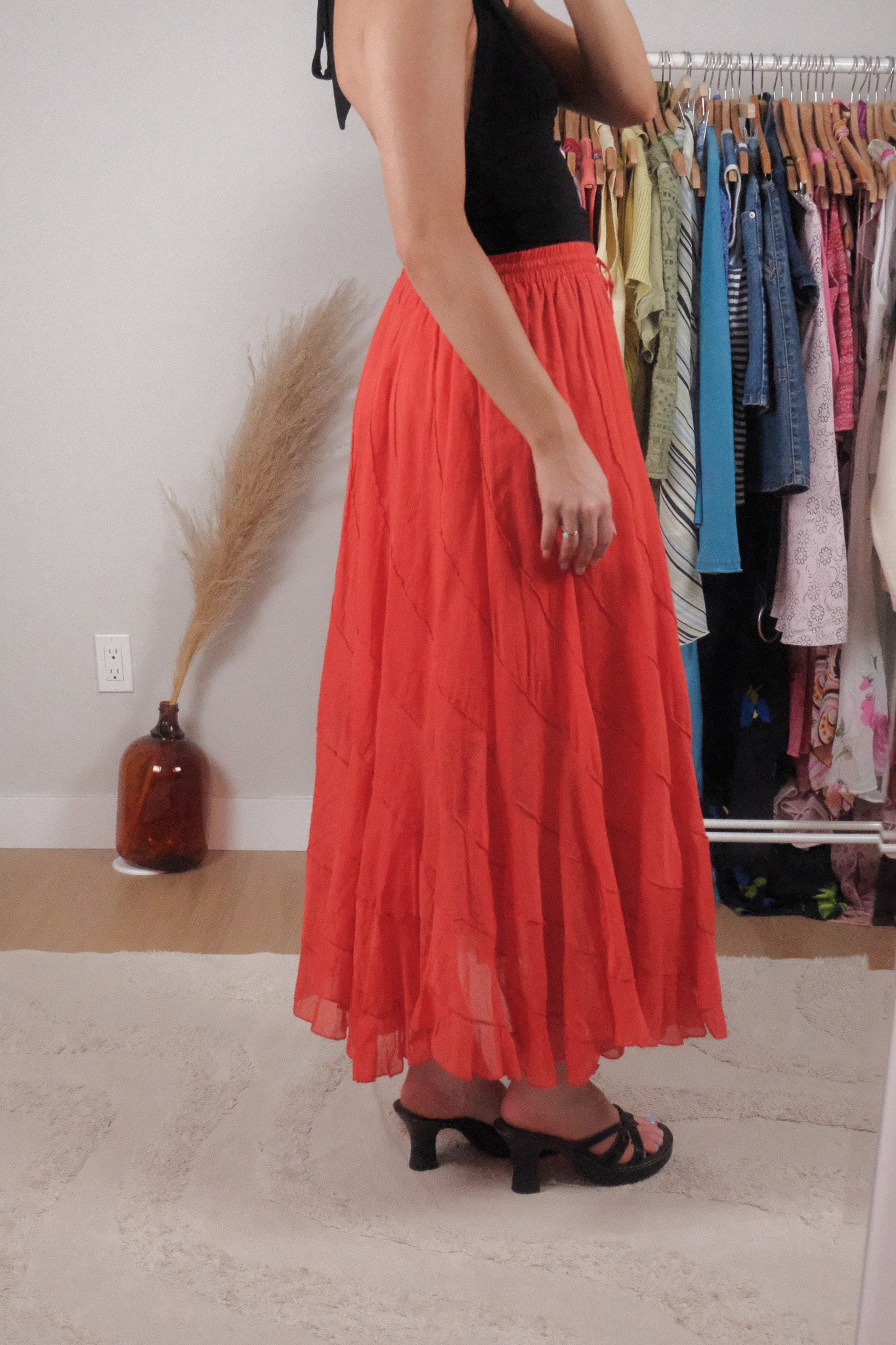 Vintage x Cotton Maxi Skirt (S/M)