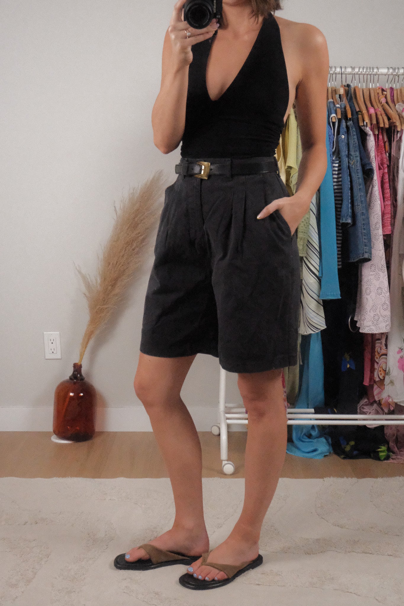 Made in Canada x Vintage x Cotton Bermuda Pleated Shorts (4/6)