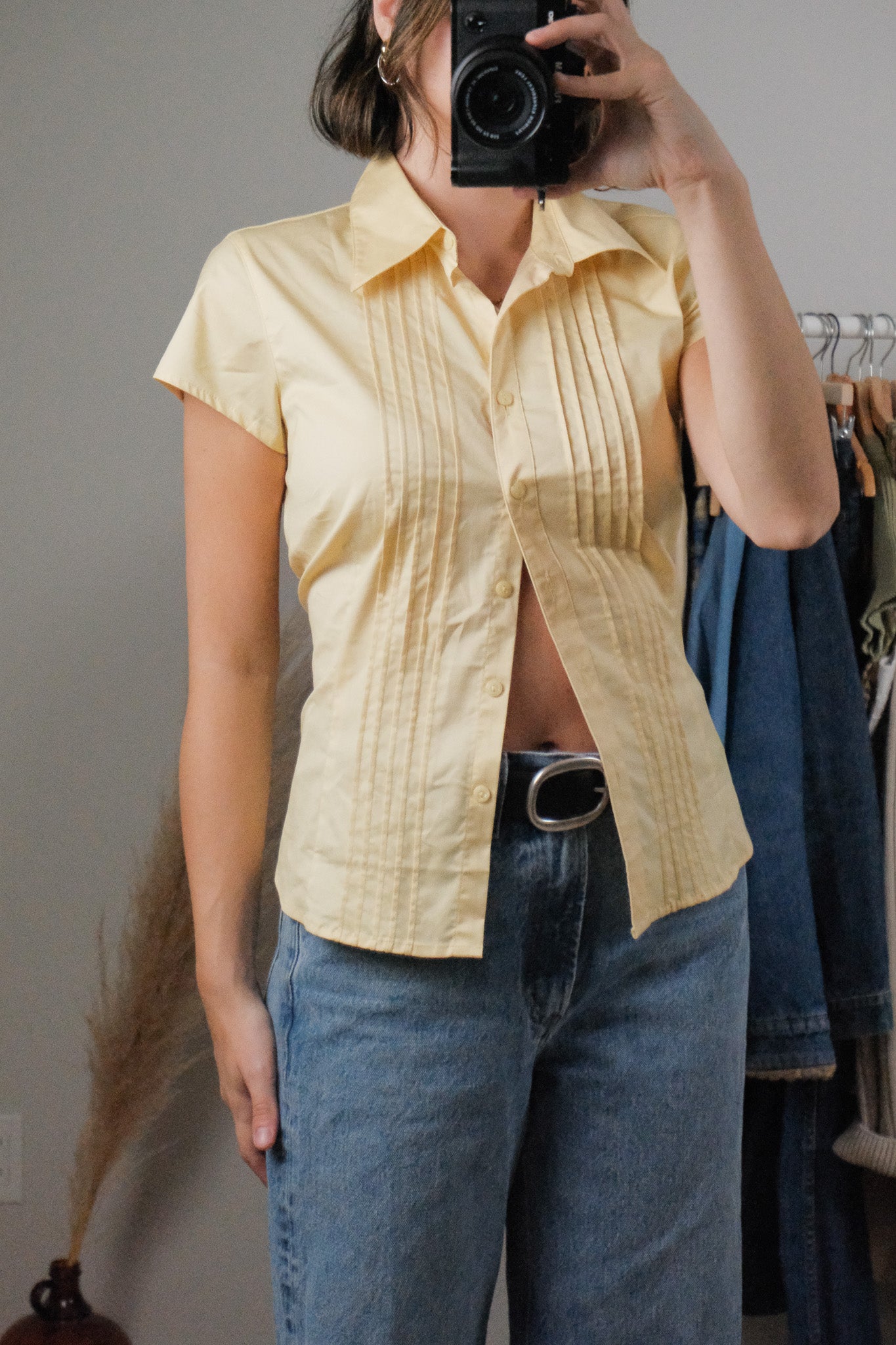 Vintage x Deadstock x Short Sleeve Blouse (M)
