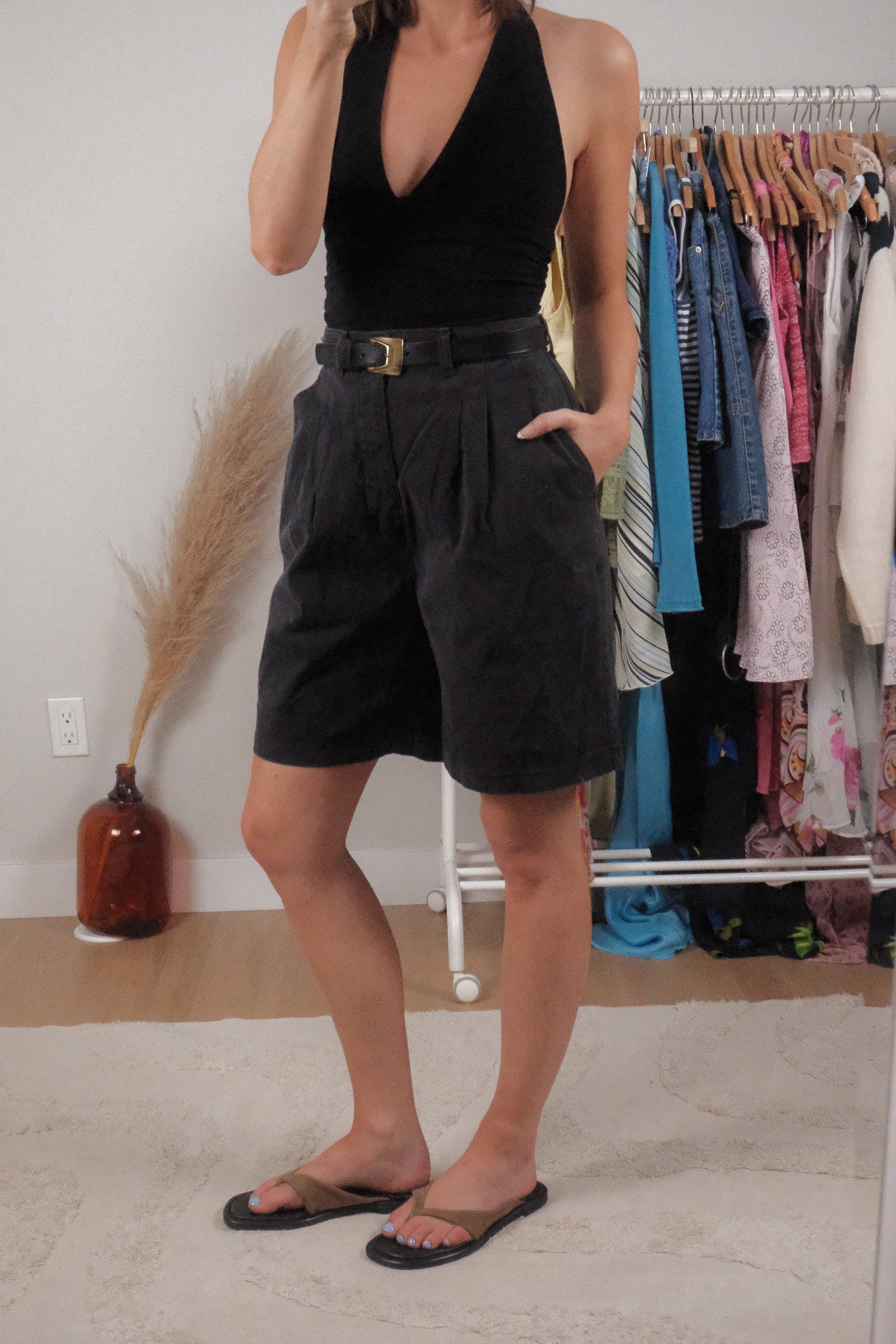 Made in Canada x Vintage x Cotton Bermuda Pleated Shorts (4/6)