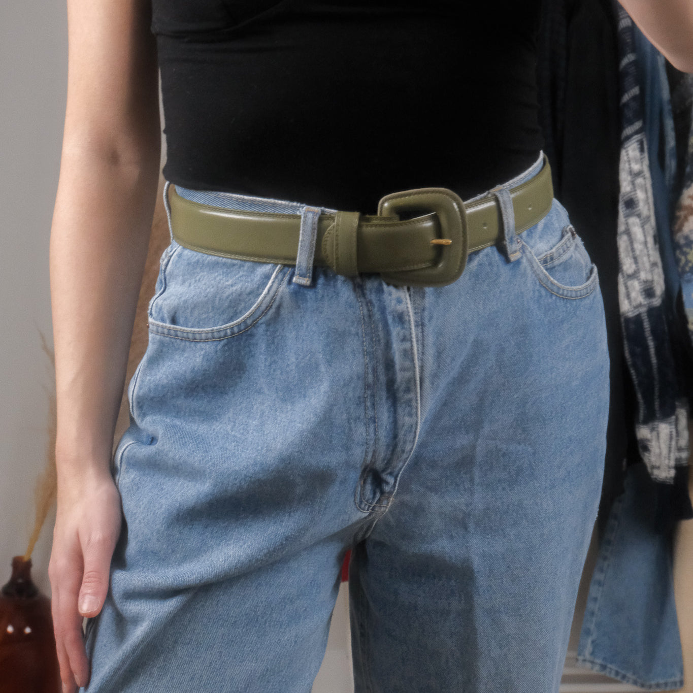 Vintage x Leather Belt (XS/S)