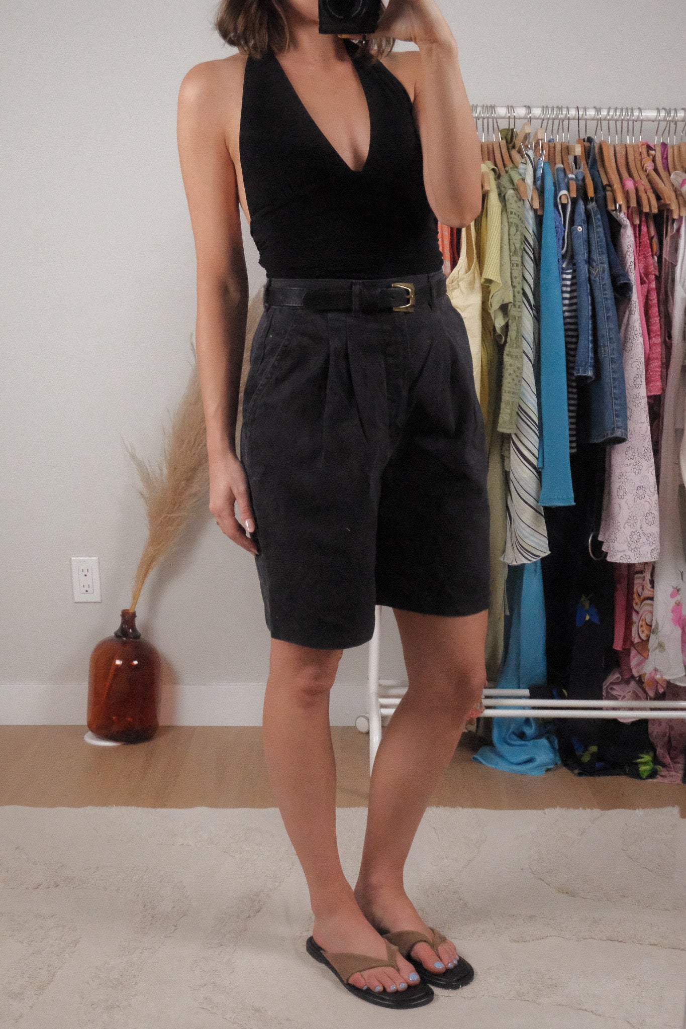 Made in Canada x Vintage x Cotton Bermuda Pleated Shorts (4/6)
