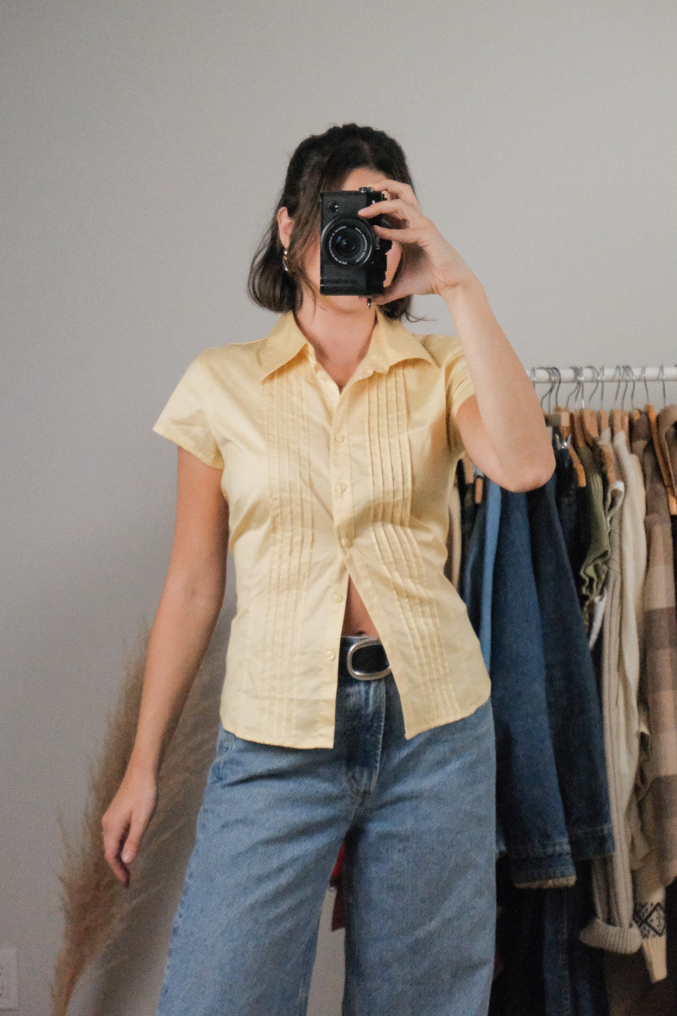 Vintage x Deadstock x Short Sleeve Blouse (M)