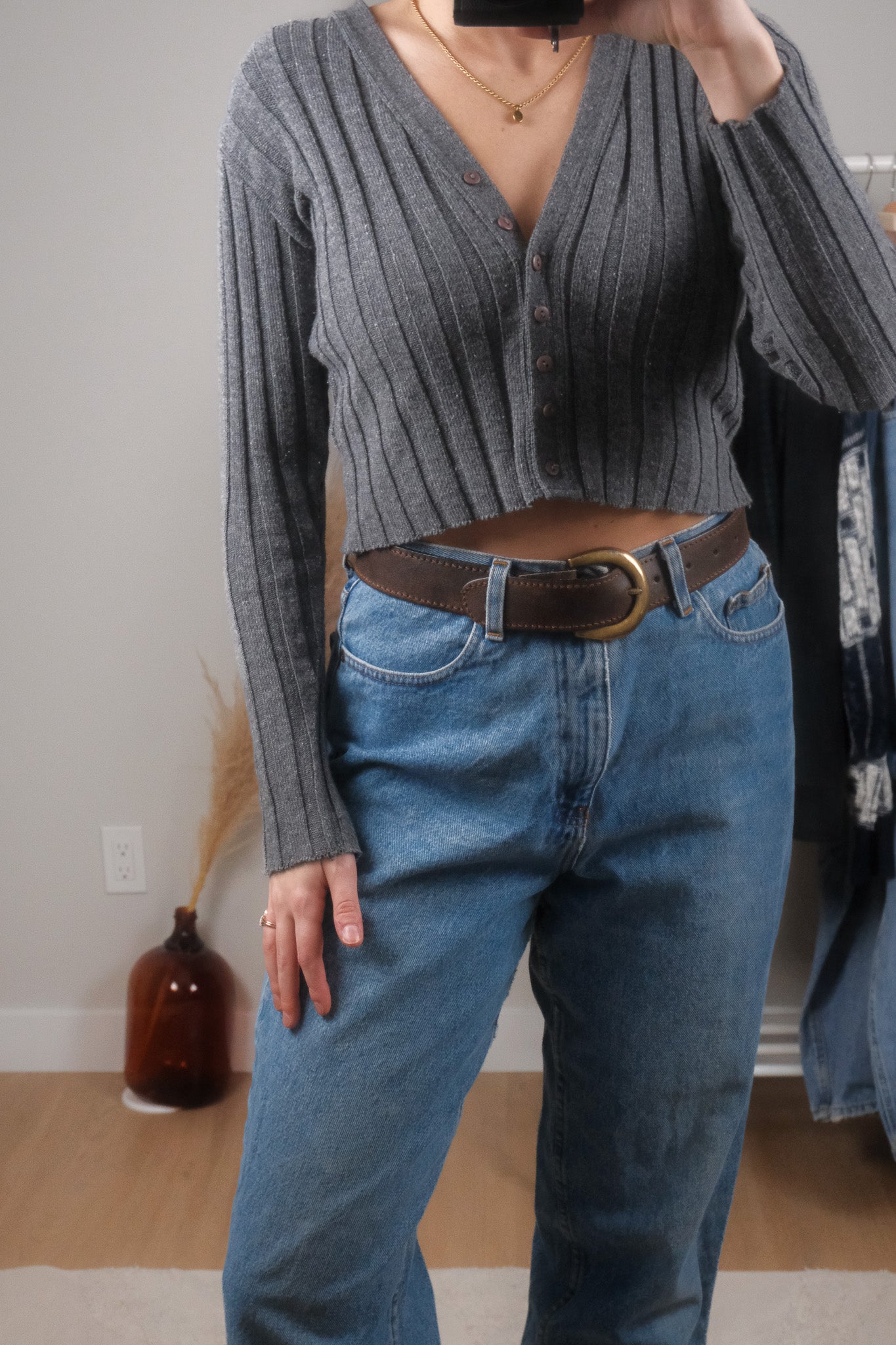 Vintage x Leather Belt (S)