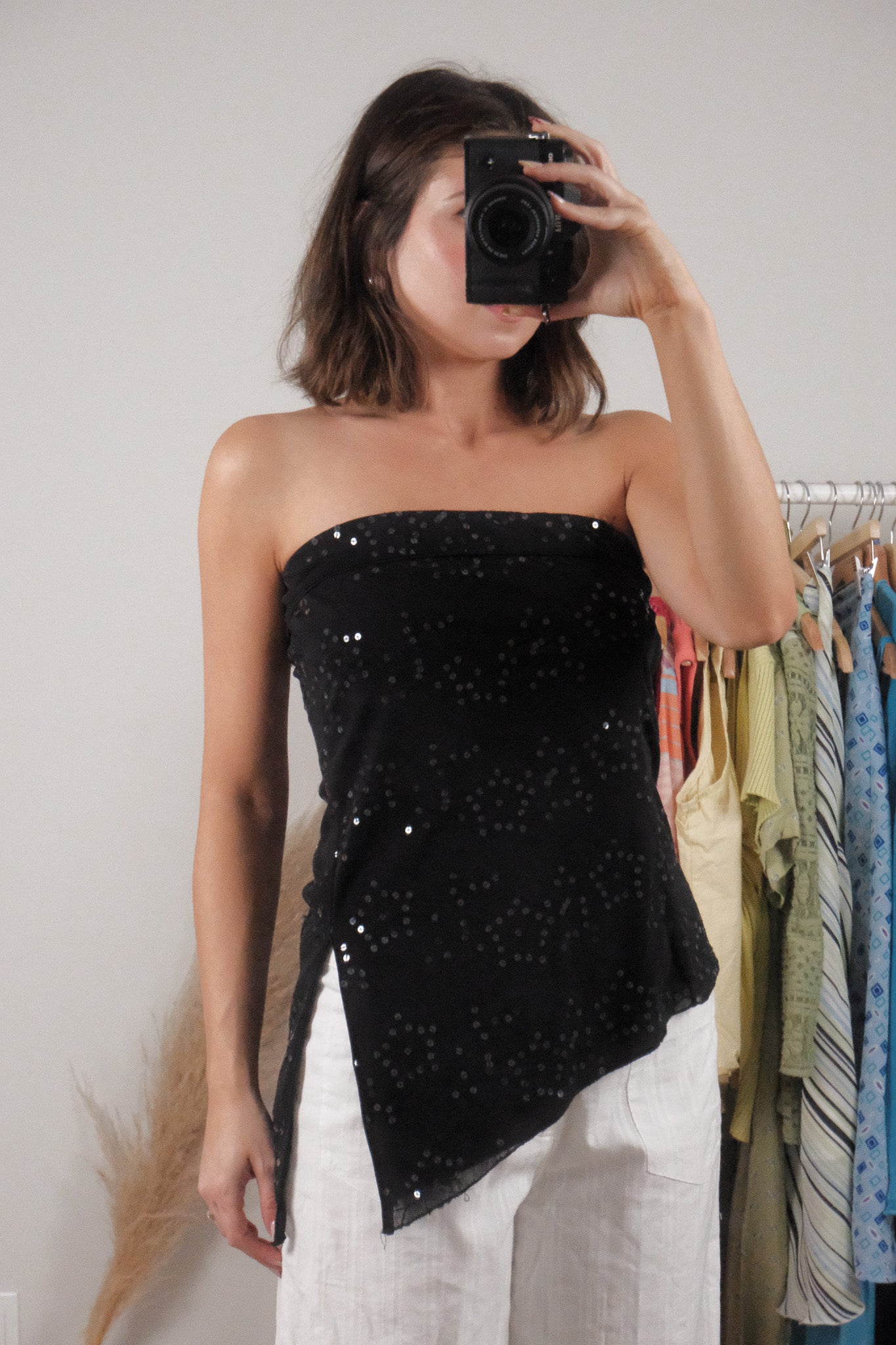 Made in Canada x Vintage x Sequin Strapless Top (M)