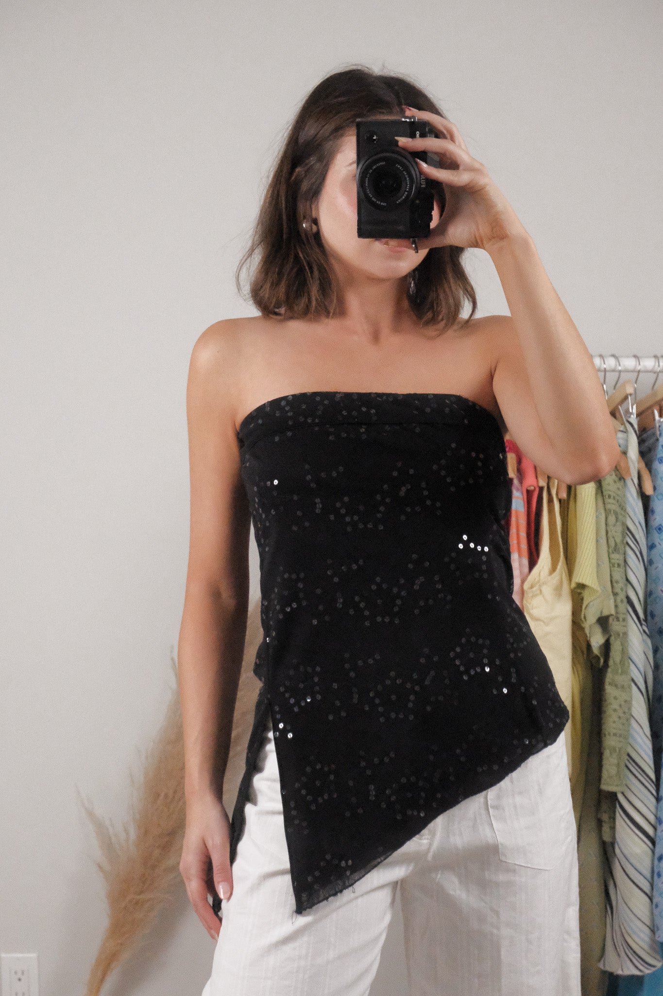 Made in Canada x Vintage x Sequin Strapless Top (M)