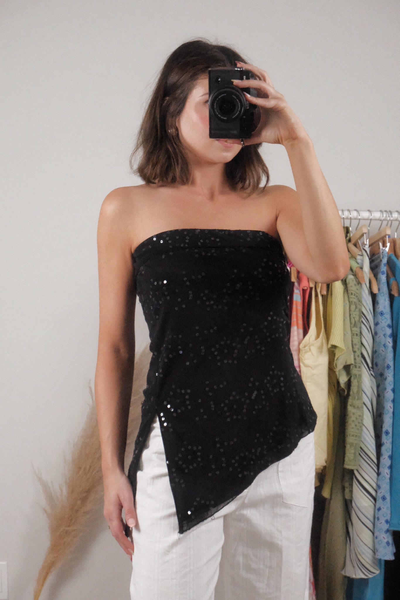 Made in Canada x Vintage x Sequin Strapless Top (M)