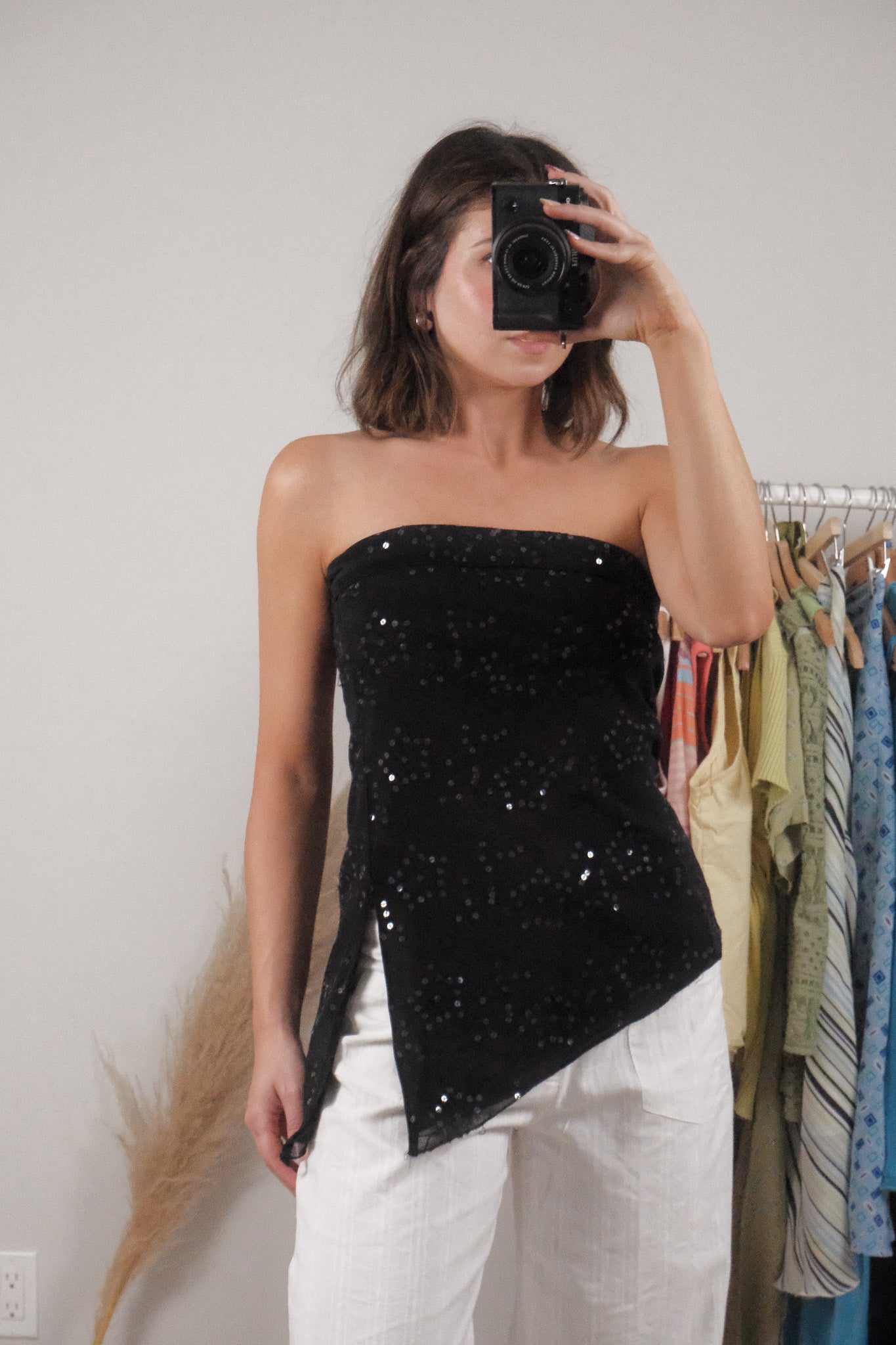 Made in Canada x Vintage x Sequin Strapless Top (M)