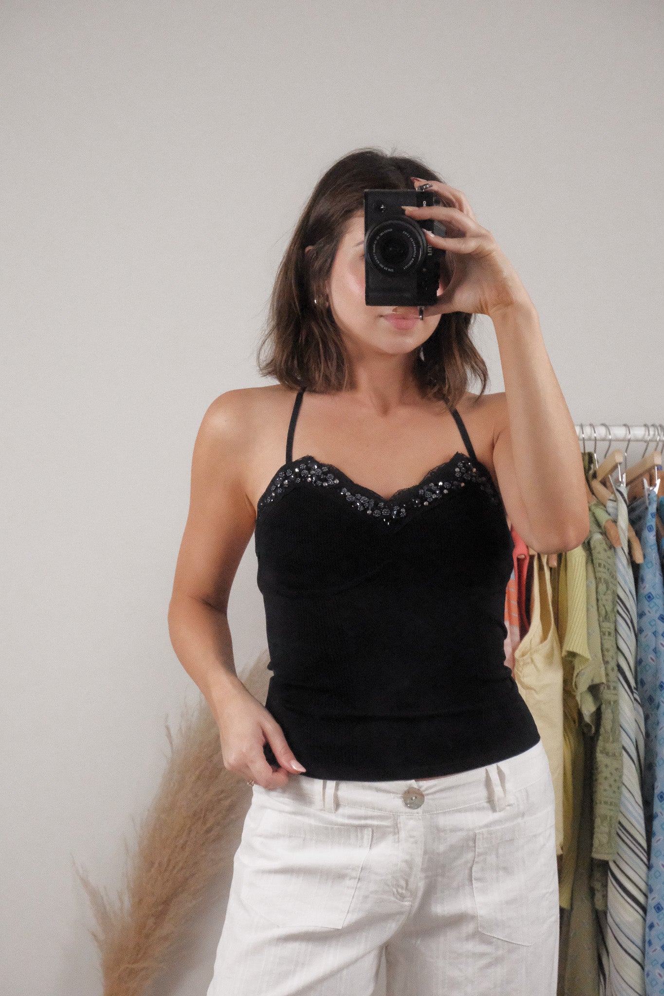 Vintage x Beaded Halter Top (S)