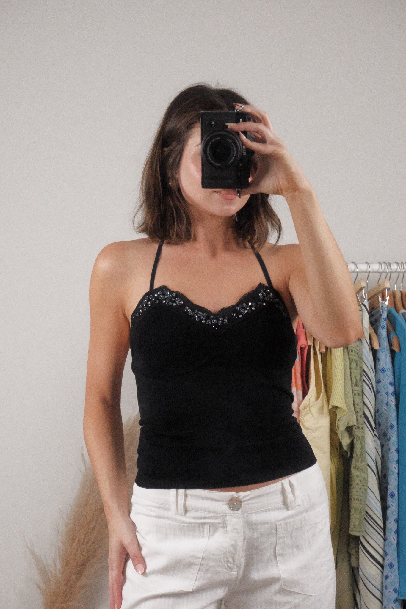 Vintage x Beaded Halter Top (S)