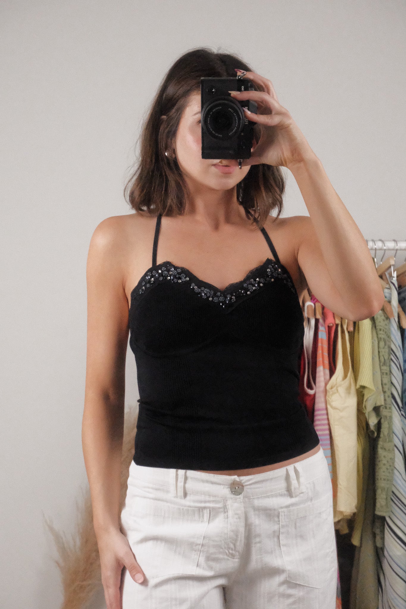 Vintage x Beaded Halter Top (S)