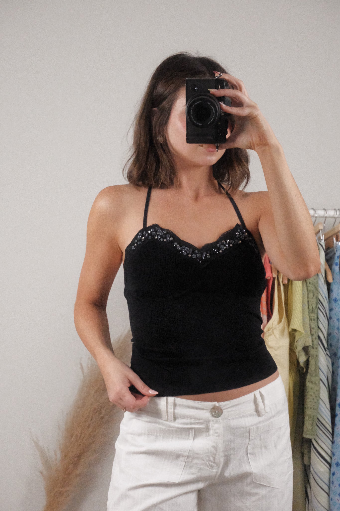 Vintage x Beaded Halter Top (S)