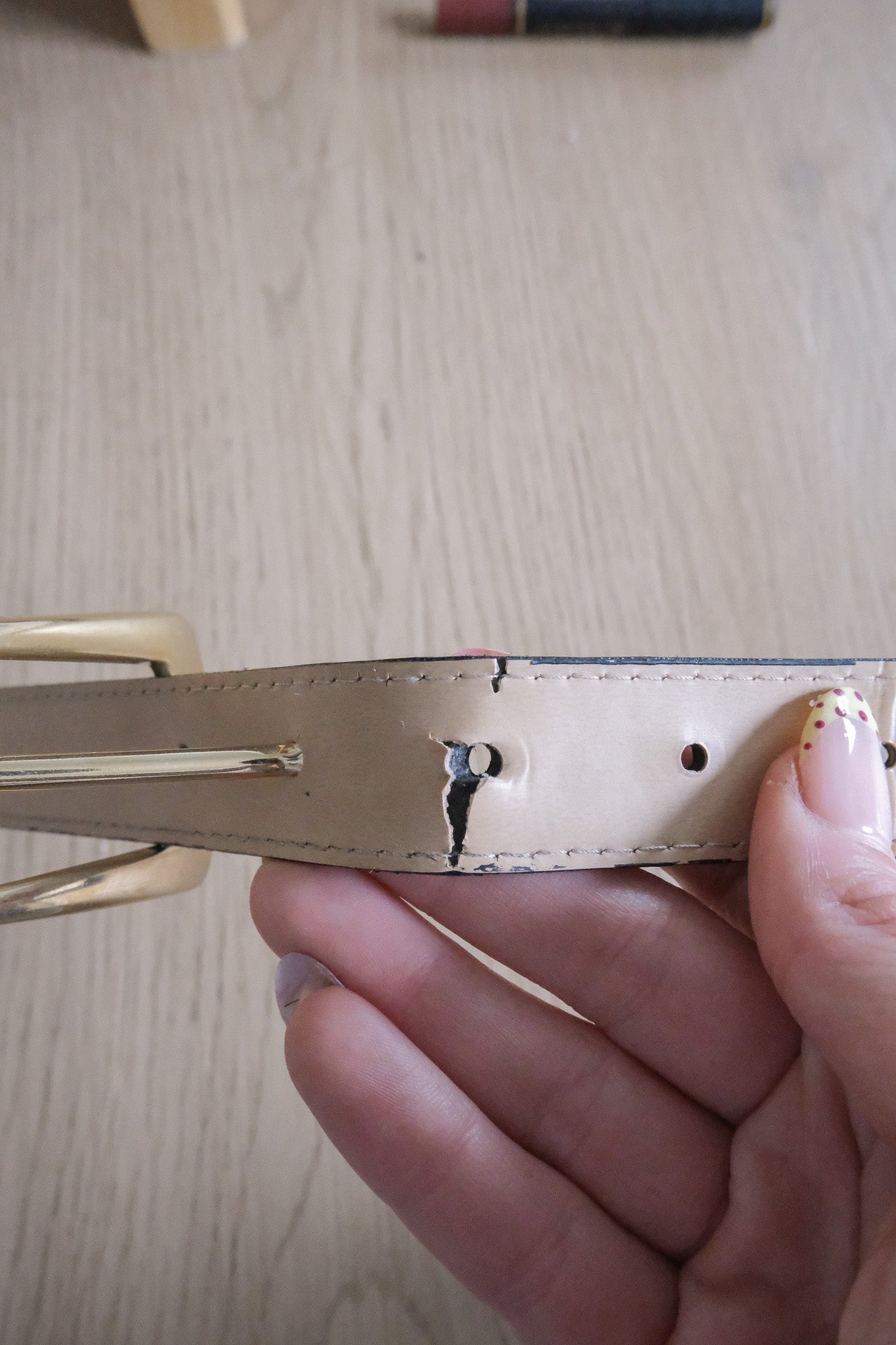 Vintage x Leather Snakeskin Belt (S/M)