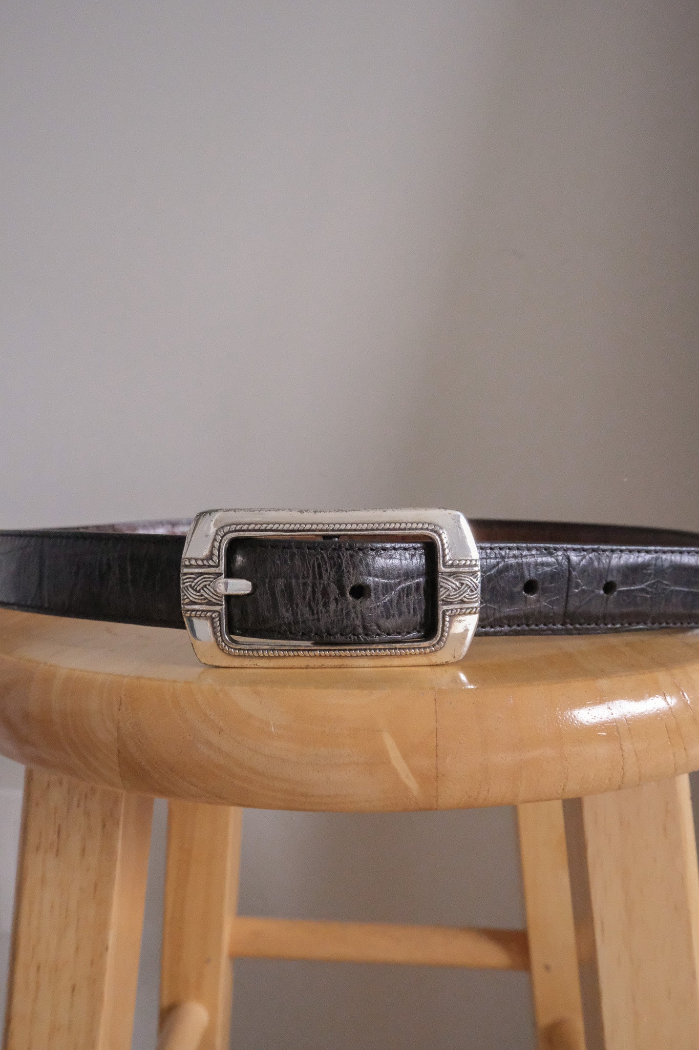Vintage x Leather Reversible Brown/Black Belt (M)