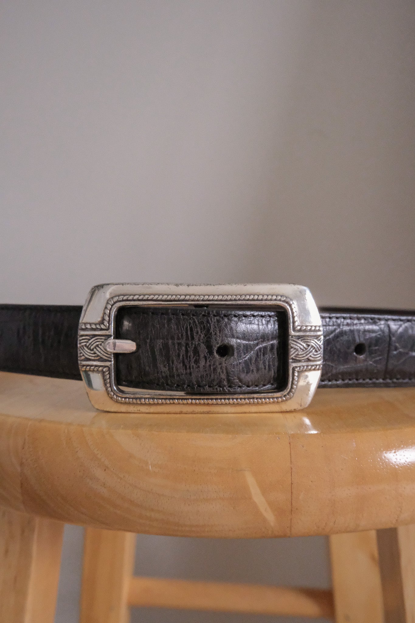 Vintage x Leather Reversible Brown/Black Belt (M)