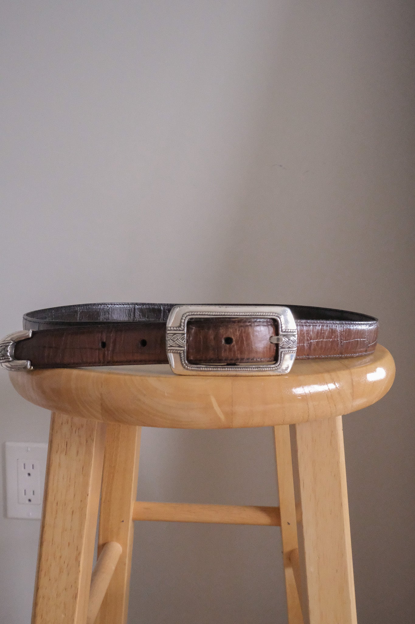Vintage x Leather Reversible Brown/Black Belt (M)
