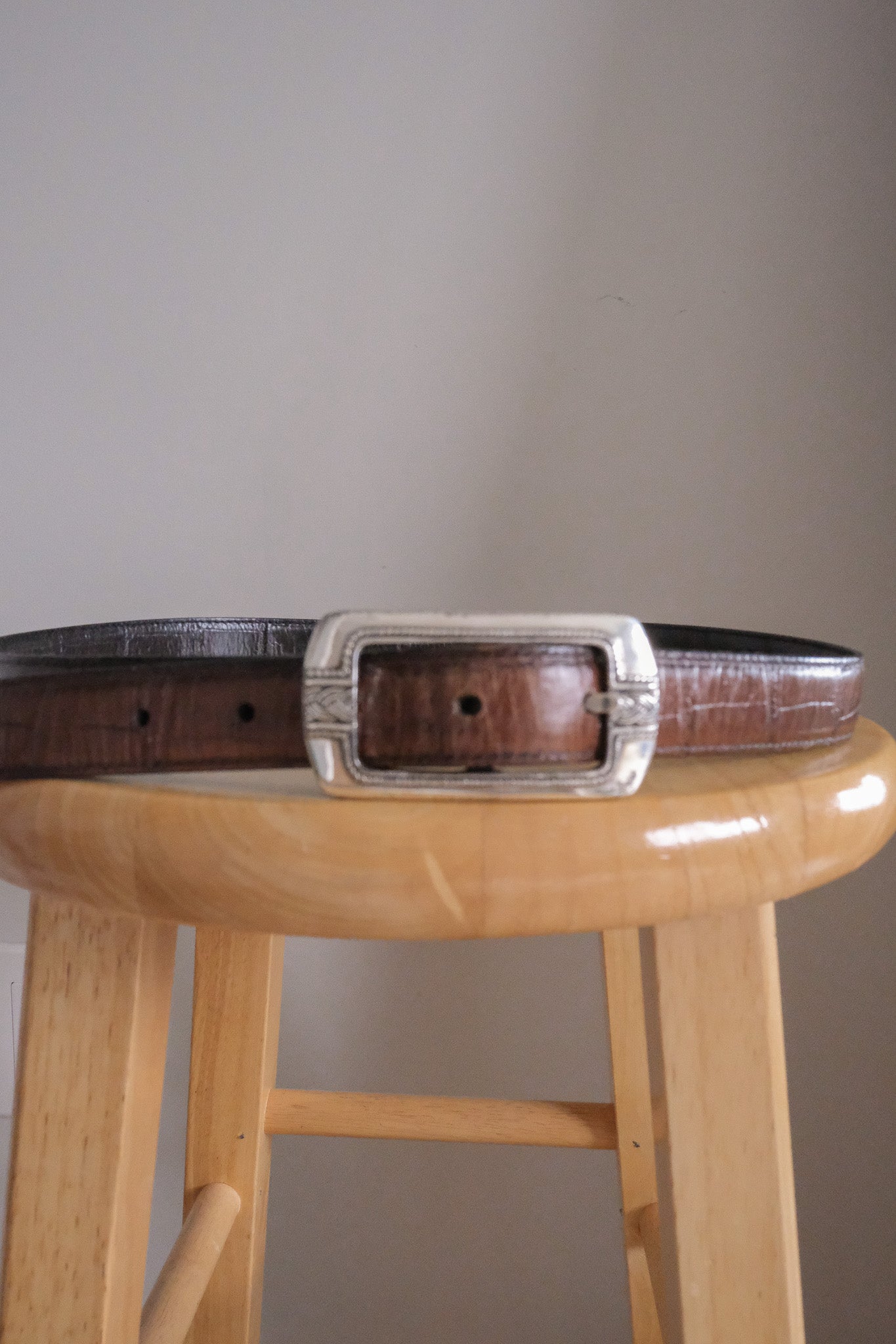 Vintage x Leather Reversible Brown/Black Belt (M)